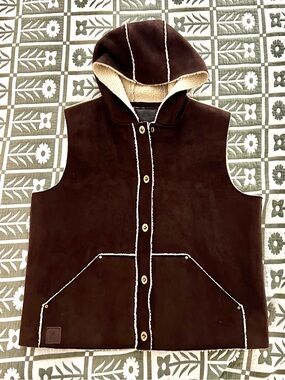 Ralph Lauren Faux Suede Sherpa Lined Vest